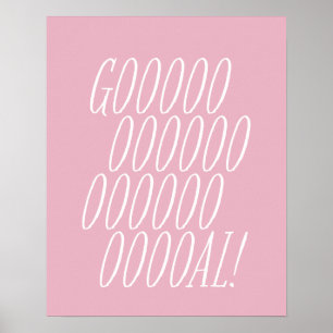 Fotboll för rosa barn sportkonst poster