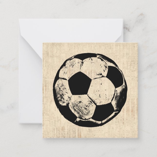 Fotboll för sportkonst - Vintage Anteckningskort (Framsida)