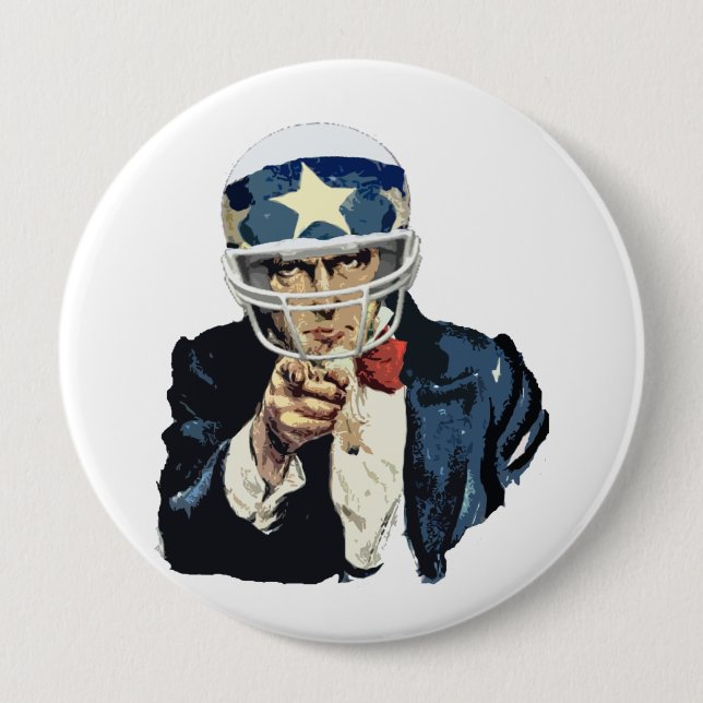 fotboll för uncle sam knapp (Framsida)