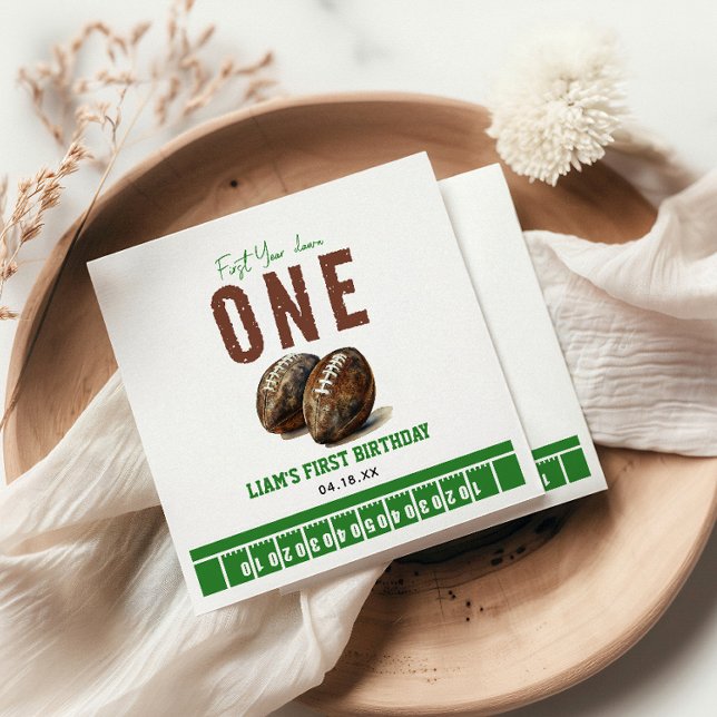 Fotboll för vattenfärg första året ned | Första fö Pappersservett (Skapare uppladdad)