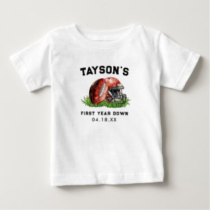 Fotboll Första året ner 1:a födelsedag T Shirt
