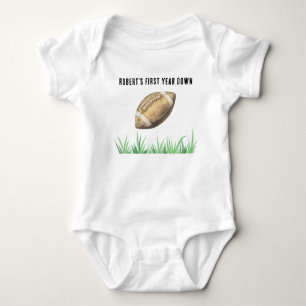 Fotboll Första året ner födelsedagsfest T Shirt