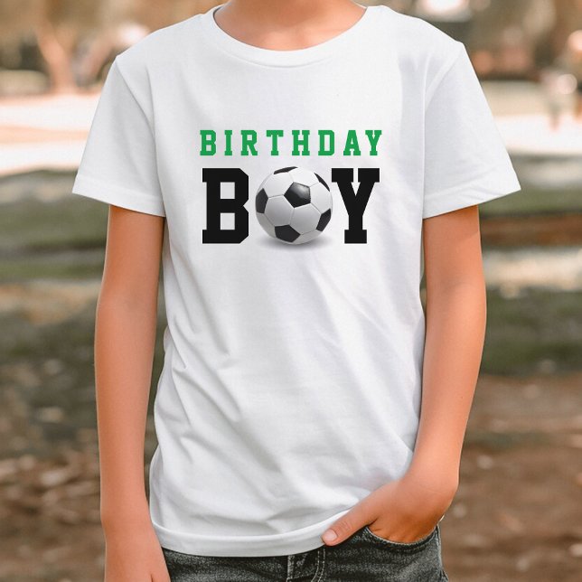 Fotboll, fotboll, födelsedagspojke, Party T Shirt (Soccer Ball Football Birthday Boy Bday Party T-Shirt)