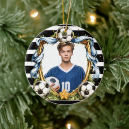 Fotboll - Fotboll Ram Plakett Julgransprydnad Keramik