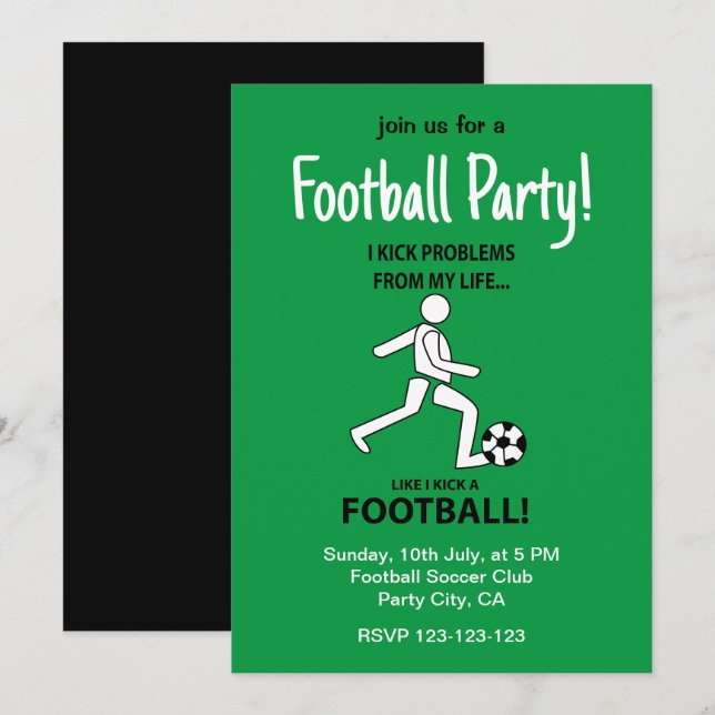 Fotboll Fotboll Sport Fotboll Party Inbjudningar (Fram/baksida)