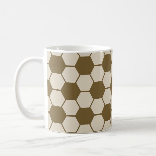 Fotboll/Fotboll Struktur - brun toner Kaffemugg (Vänster)