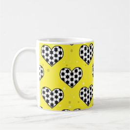 Fotboll/fotboll Struktur i hjärtform Kaffemugg