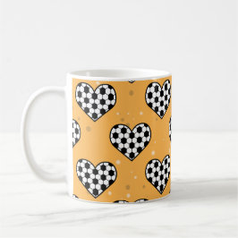 Fotboll/fotboll Struktur i hjärtform Kaffemugg