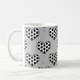 Fotboll/fotboll Struktur i hjärtform Kaffemugg