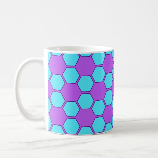 Fotboll/Fotboll Struktur - Lila och blått Kaffemugg (Vänster)