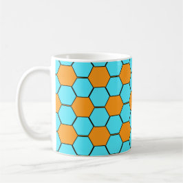 Fotboll/Fotboll Struktur - Orange och blå Kaffemugg