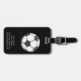 Fotboll, fotbollsboll, fotbollsboll, lag, idrott bagagebricka