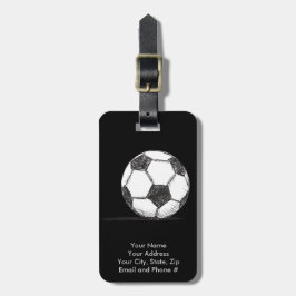Fotboll, fotbollsboll, fotbollsboll, lag, idrott bagagebricka