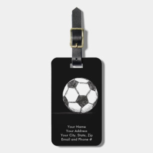 Fotboll, fotbollsboll, fotbollsboll, lag, idrott bagagebricka