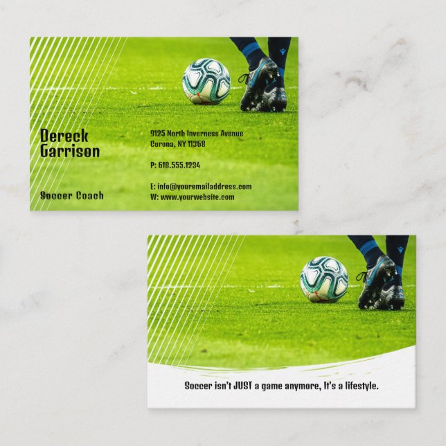 Fotboll | Fotbollspassagerare Visitkort (Fram/baksida)