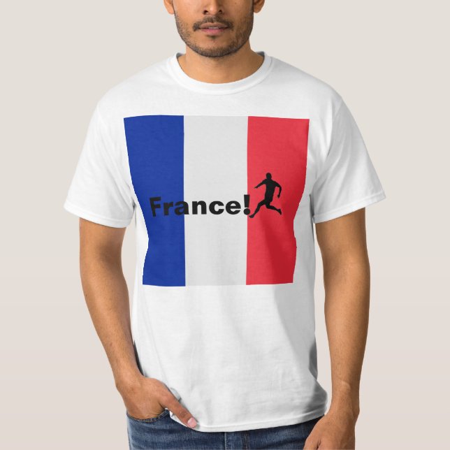 Fotboll, Frankrike, anpassade T Shirt (Framsida)