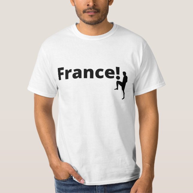Fotboll, Frankrike, anpassade T Shirt (Framsida)