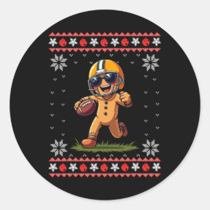 Fotboll Fula jul herr barn t-shirts Gingerbread Runt Klistermärke