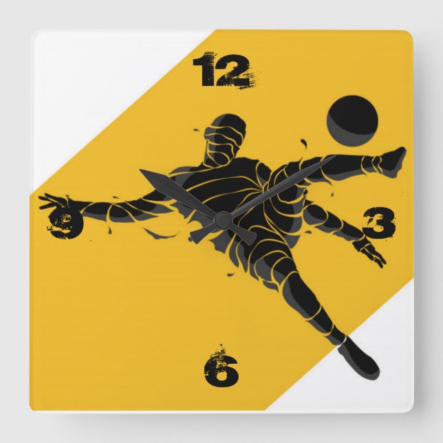 Fotboll Fyrkantig Klocka (Framsida)