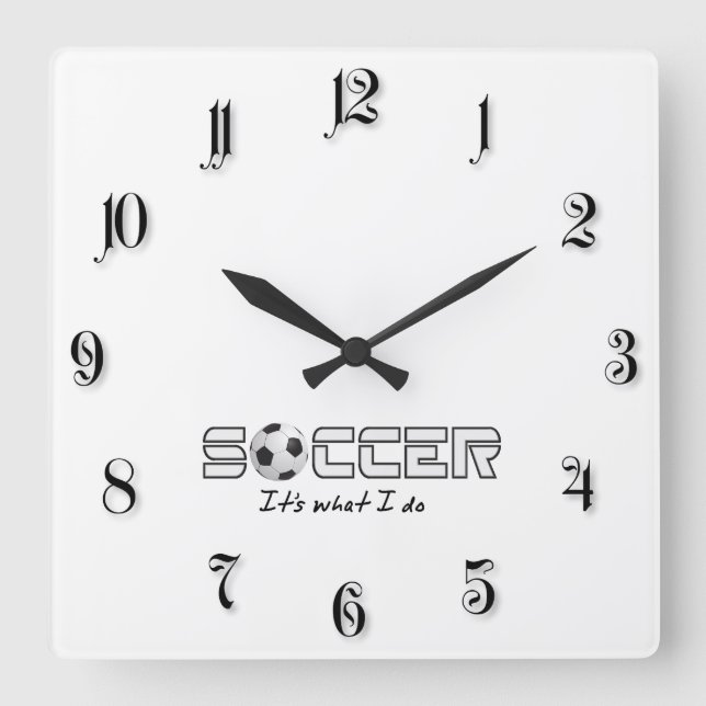 Fotboll Fyrkantig Klocka (Framsida)