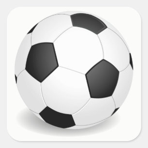 Fotboll Fyrkantigt Klistermärke
