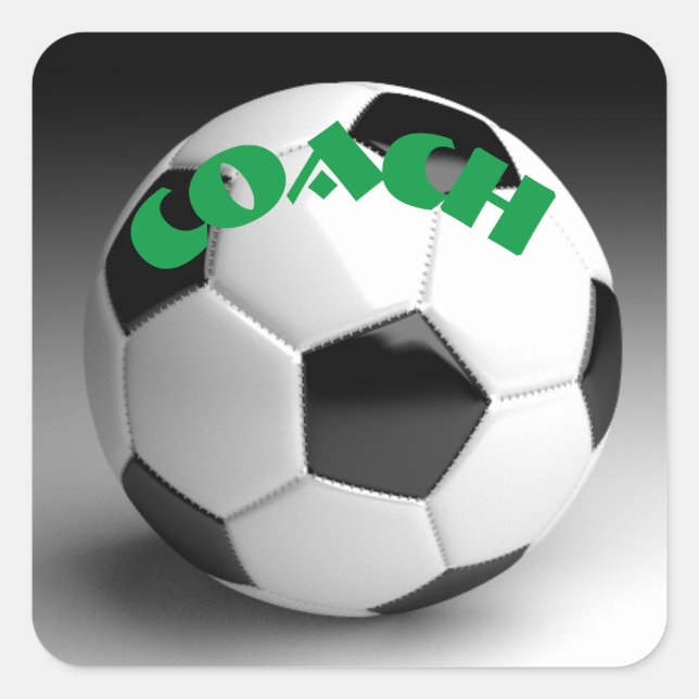 Fotboll Fyrkantigt Klistermärke (Framsida)