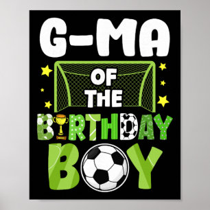 Fotboll G-ma födelsedags pojke fest fotboll familj Poster