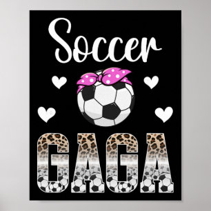 Fotboll Gaga Leopard Mormor Gaga Om En Fotbollsspe Poster