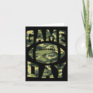 Fotboll Gameday Game Day Kamouflage Flagga Patriot Kort