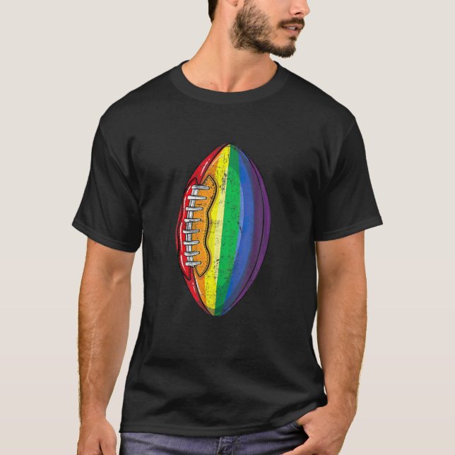 Fotboll Gay pride HBT Rainbow Flagga HGBTQ Sports T Shirt (Framsida)