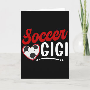 Fotboll Gigi Heart Mormor Gigi till en fotbollsspe Kort
