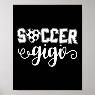 Fotboll Gigi Mormor Sportälskare Födelsedag Mors D Poster