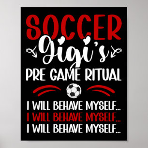 Fotboll Gigi Rolig Gigi Av En Fotbollsspelare Gigi Poster