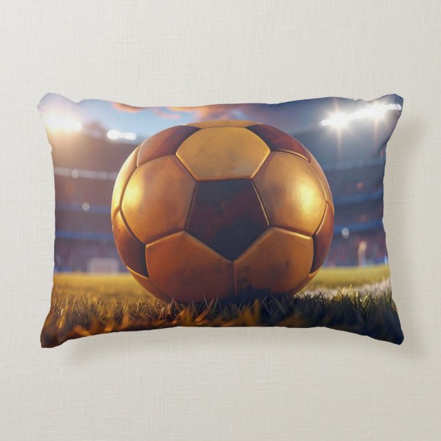 Fotboll - Golden Boll Prydnadskudde (Framsidan)