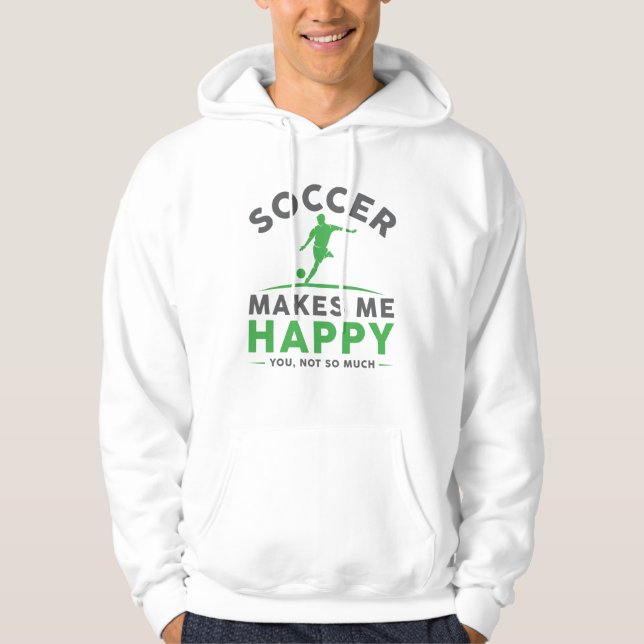 Fotboll gör mig Lycklig Hoodie (Framsida)