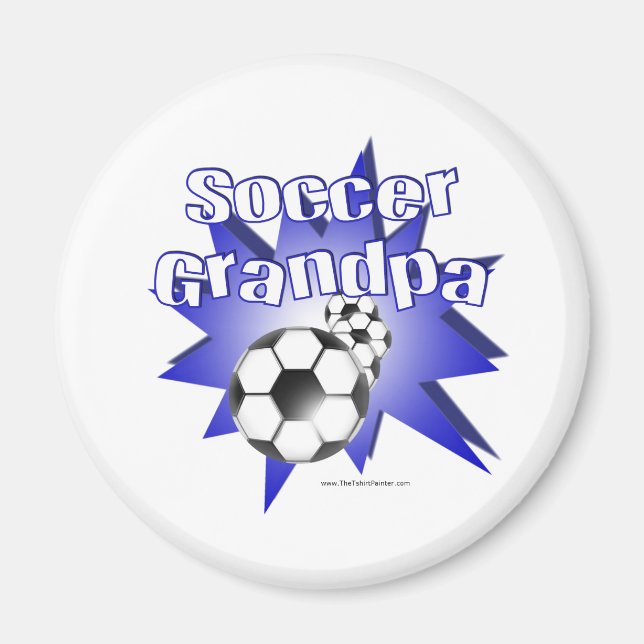 Fotboll Grandpa Magnet (Framsidan)