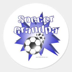 Fotboll Grandpa Runt Klistermärke