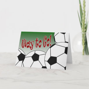 Fotboll! Grattis! Fantastisk! Kort