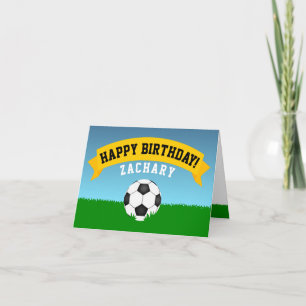 Fotboll Grattis på födelsedagen Kort