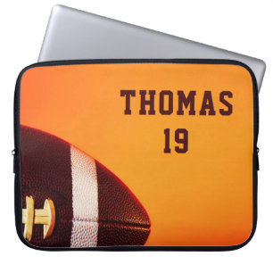 Fotboll Gridiron Sports Personlig Namn Laptop Fodral