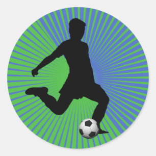 Fotboll - Grönt Runt Klistermärke