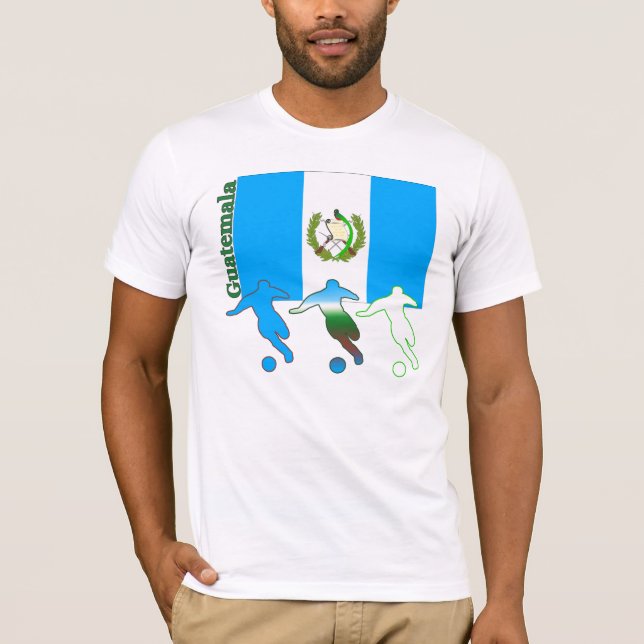 Fotboll Guatemala tänder T-tröja T Shirt (Framsida)