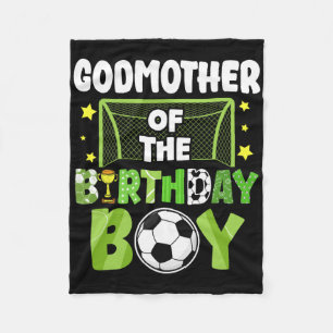Fotboll Gudmor Birthday Pojke Party Fotboll Familj Fleecefilt