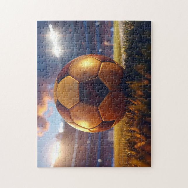 Fotboll - Guldad Boll Pussel (Vertikal)