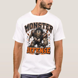Fotboll Halloween Monster Vintage Sportmaskot D T Shirt