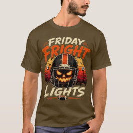 Fotboll Halloween Retro Solnedgång Vintage Design T Shirt