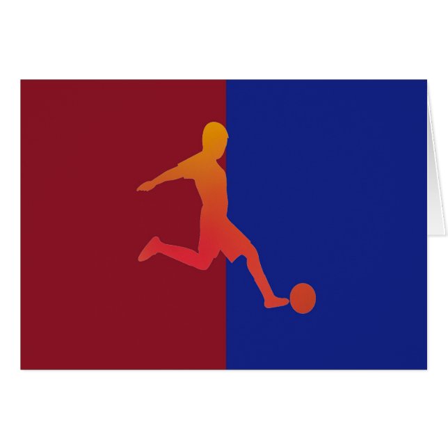 Fotboll Hälsningskort (Framsidan Horizontal)