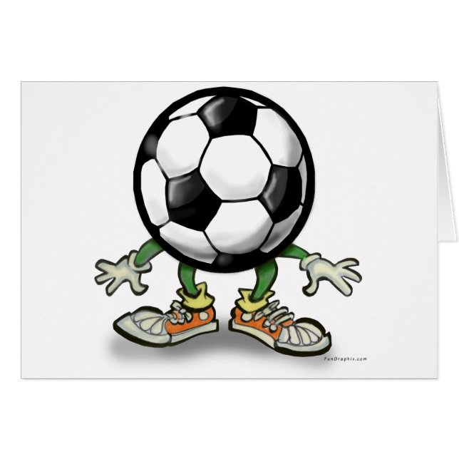 Fotboll Hälsningskort (Framsidan Horizontal)