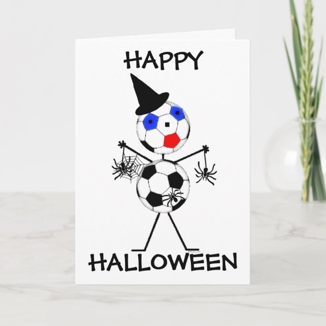Fotboll Happy halloween Kort (Framsida)