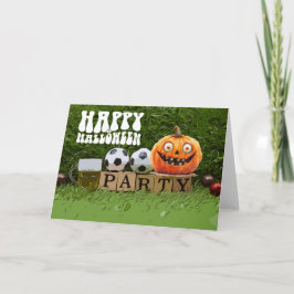 Fotboll Happy halloween med bollar Kort
